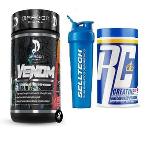 Dragon Pharma Venom Pre Entreno 40servs Pote y RC300 G Polvo oferta