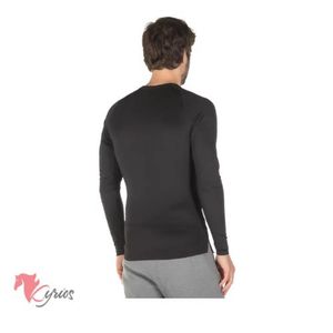 Conjunto De Polo Manga Larga Y Pantalón Leggins Color Negro