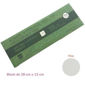 Baohong Papel de acuarela - ACADÉMICO - Grano Fino- 38x13 cm