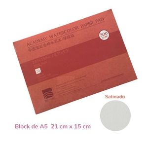 Baohong Papel de acuarela ACADÉMICO Grano Satinado 21x15 cm