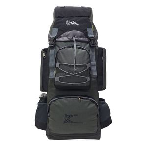 Mochila Campera Kengar Modelo N.4 Plomo - Negro