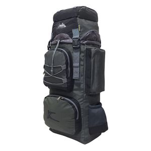 Mochila Campera Kengar Modelo N.4 Plomo - Negro