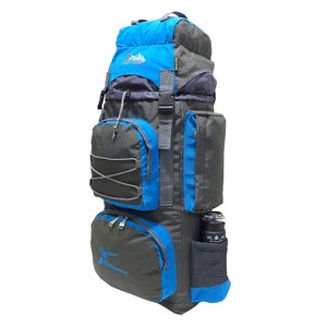 Mochila Campera Kengar Modelo N.4 Plomo - Turquesa