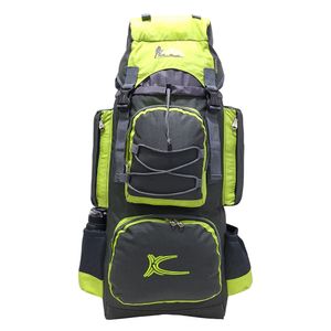 Mochila Campera Kengar Modelo N.4 Plomo - Verde Limón