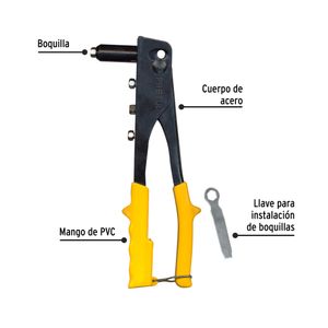 Remachadora Profesional 10 con 4 Boquillas  Pretul 22850