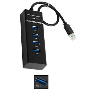 Hub Usb Ultra Veloz 3.0 4 Puertos 30 Cm Con Luz