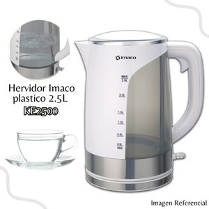 Hervidor plastico 2.5L blanco Imaco KE2500