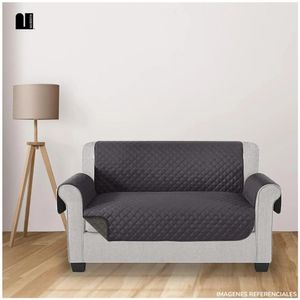 Cobertor Protector de Sofá Reversible de 2 Cuerpo Gris