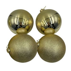 Set de 4 Bolas de Árbol 15cm Dorado