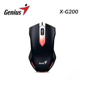 Mouse Alámbrico Genius X-G200 de 1000 DPI Conector USB - Negro