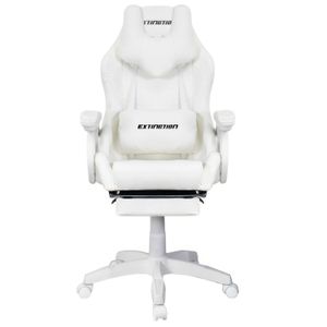 Silla Gamer Extingtion Sapp Gamuza-Cuerina Color Blanco