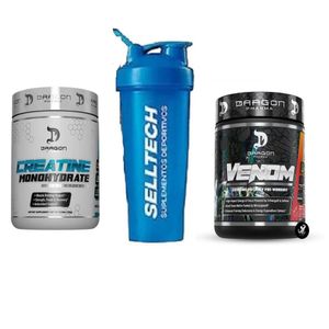 creatina monohydrate dragon y pre entreno venom 300 g