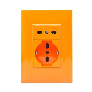 Toma Corriente Schuko con Toma 3 en Línea KF4237.ORG OPALUX