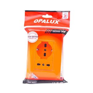 Toma Corriente Schuko con Toma 3 en Línea KF4237.ORG OPALUX