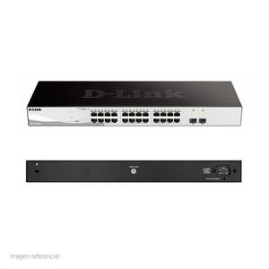 Switch D-Link DGS-1210 Series, Capa L2/L3, 24 RJ-45 GbE, 2 puertos SFP 1GbE