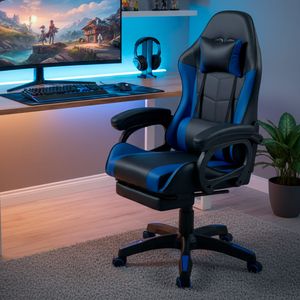 Silla Gamer Azul Reclinable SEG420012