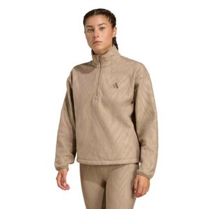 Polera Deportiva Adidas Mujer Aop Polarfleece Jx3122 Marron