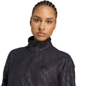 Polera Deportiva Adidas Mujer Aop Polarfleece Jn2639 Negro