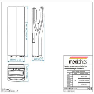 Secamanos Dualflow Plus motor brushless filtro HEPA marca MEDICLINICS M24A