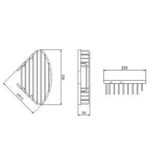 Esquinero organizador para ducha tipo parrilla marca Cobra AC-4515-100