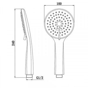 Ducha teléfono redonda línea DIMA con manguera flexible marca COBRA
