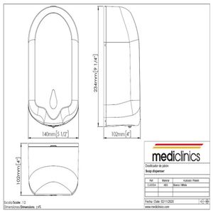 Dispensador automático sensor marca MEDICLINICS DJ0050A