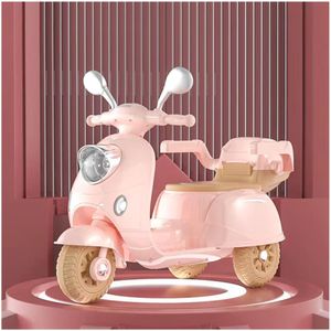 Mini Moto Eléctrica Vintage Con Control Remoto Maletera Faros con Luces y Musical USB R