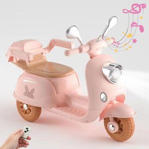 Mini Moto Eléctrica Vintage Con Control Remoto Maletera Faros con Luces y Musical USB R