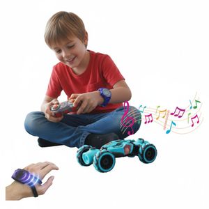 CARRO STUNT CAR CONTROL REMOTO BOTA HUMO GIRO 360 PARA NIÑOS SENSOR DE MANO