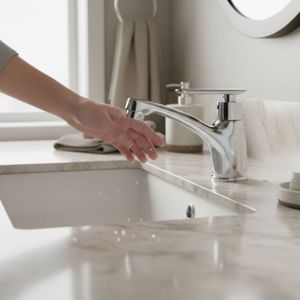 Grifo Caño Moderno para Lavabo Monomando Acero Cromado