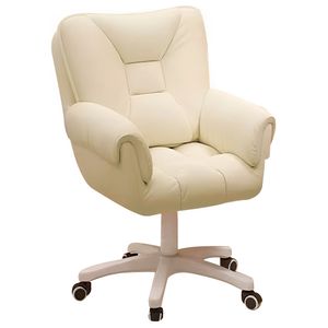 Silla Giratoria de Escritorio Oficina Buckingham Vanity Beige Crema