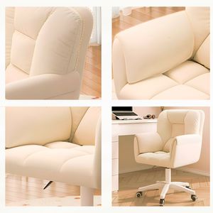 Silla Giratoria de Escritorio Oficina Buckingham Vanity Beige Crema