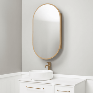 Espejo con botiquín Ovalado 61x38 Iberia Almendra Espejos Monterrey