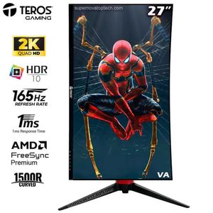 Monitor Teros Gaming Curvo 27 165hz 1ms QHD 2560x1440 HDR Pivot.