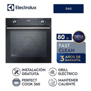 Horno Convección Empotrable a Gas Electrolux 80L Negro OE8GH