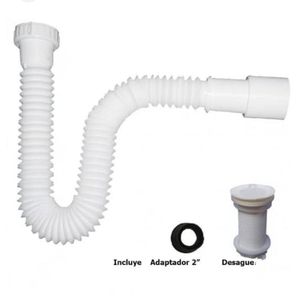 Trampa Flexible Corrugada 1 1/4" para Lavatorio de Baño de C&A