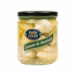 Conserva VALLE FERTIL Corazón de Alcachofa Frasco 410g