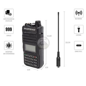 Radio portátil 8W Baofeng RD-K5 Handy VHF UHF Walkie