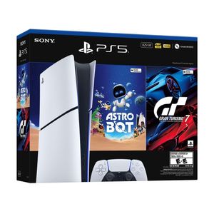 Consola Ps5 Playstation 5 Slim Versión Digital Bundle + Astro Bot y Gran Turismo 7