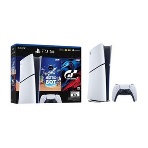Consola Ps5 Playstation 5 Slim Versión Digital Bundle + Astro Bot y Gran Turismo 7