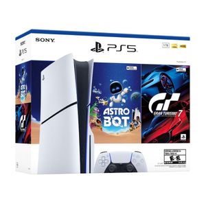 Consola Ps5 Playstation 5 Slim Standard con Lector Bundle + Astro Bot y Gran Turismo 7