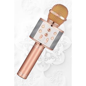 Micrófono Bluetooth Karaoke Recargable Rose Gold
