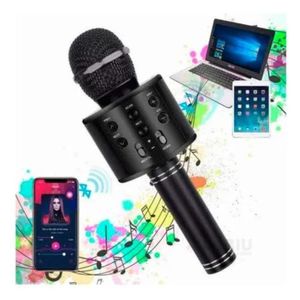 Micrófono Bluetooth Karaoke Recargable Negro