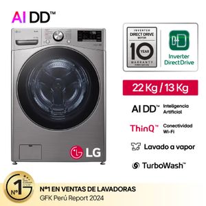 Lavaseca LG WD22VV2S6R 22/13Kg Plateado