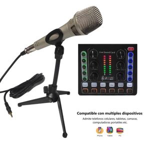 Microfono Condensador para Android Laptop Pc Tarjeta V8 Profesional