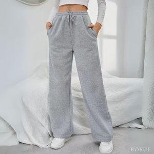 Pantalón Buzo de Franela con Bolsillos Mujer