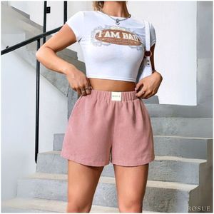 Short corduroy casual Rosue con bolsillos