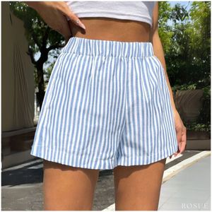 Short verano Lino Rayas con bolsillos