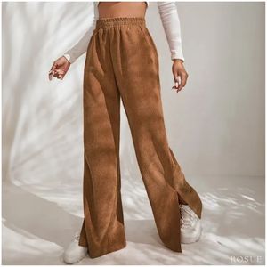 Pantalón corduroy elegante mujer