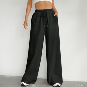 Pantalón holgado con cordón en la cintura fresco